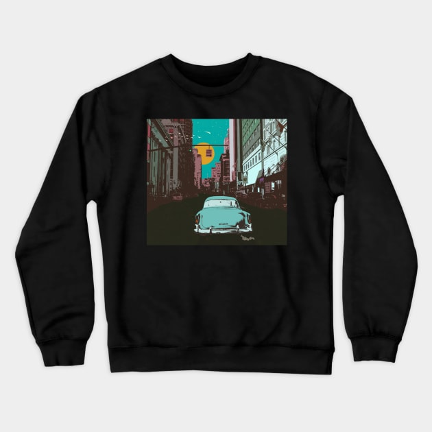 MOODY PORTLAND OREGON Crewneck Sweatshirt by Showdeer